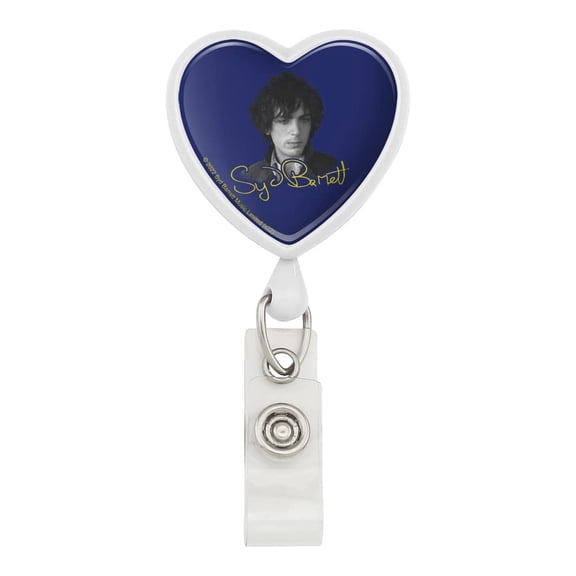 Syd Barrett Signature Heart Lanyard Retractable Reel Badge ID Card Holder
