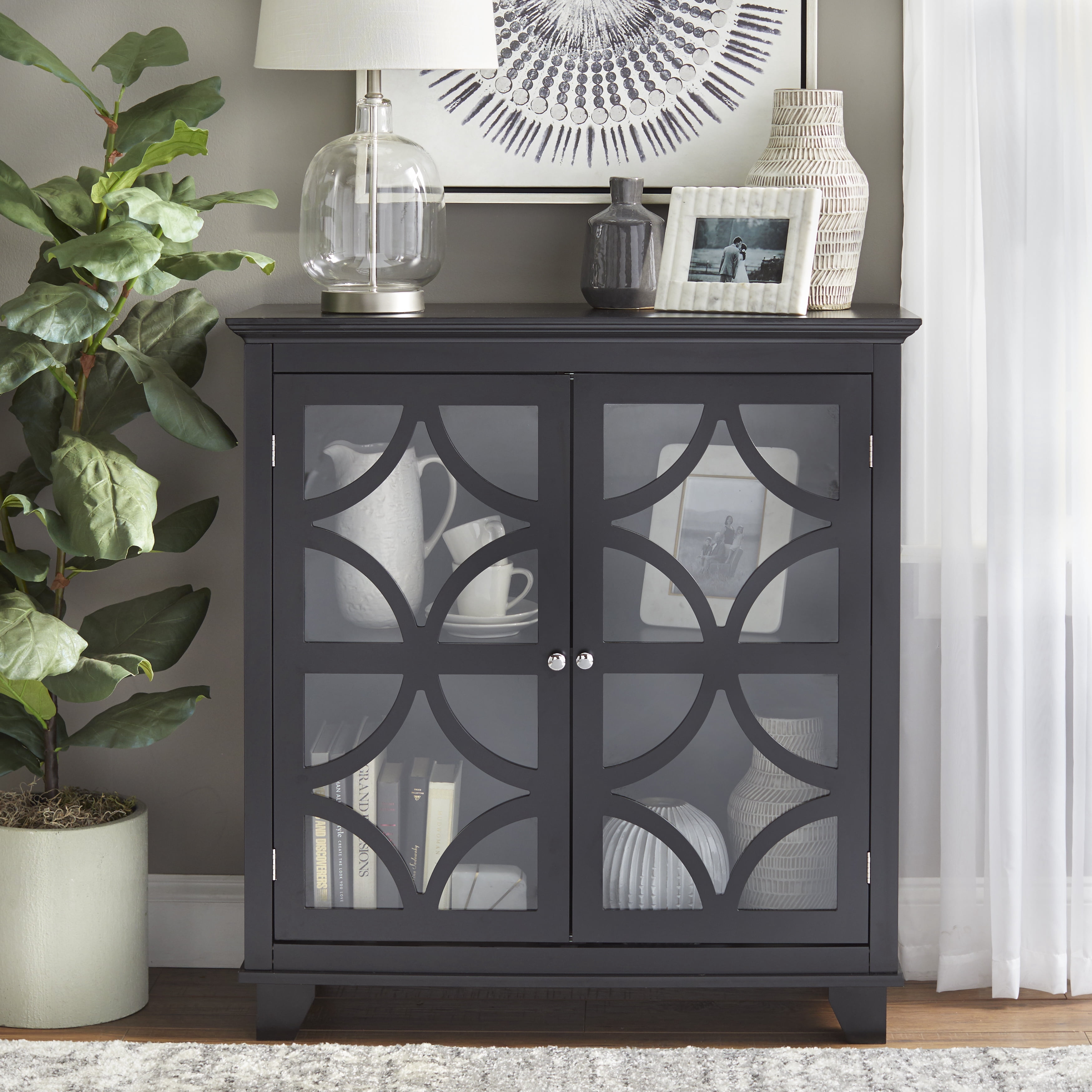 Sydney 2-Door Storage Cabinet,Black