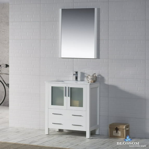 Sydney 30" w/ Mirror (Glossy White)