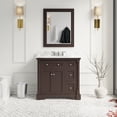 thumbnail image 1 of Sydney 36" Bathroom Vanity with Chocolate Cabinet and Carrara Marble Top, 1 of 6