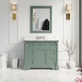 thumbnail image 1 of Sydney 42" Bathroom Vanity with Sage Green Cabinet and Carrara Marble Top, 1 of 6