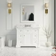 thumbnail image 1 of Sydney 42" Bathroom Vanity with White Cabinet and Carrara Marble Top, 1 of 6