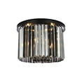 thumbnail image 1 of Sydney 6 light Matte Black Flush Mount Silver Shade (Grey) Royal Cut Crystal, 1 of 9