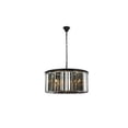 thumbnail image 1 of Sydney 8 light Matte Black Chandelier Silver Shade (Grey) Royal Cut Crystal, 1 of 9