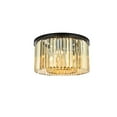 thumbnail image 1 of Sydney 8 light Matte Black Flush Mount Golden Teak (Smoky) Royal Cut Crystal, 1 of 9