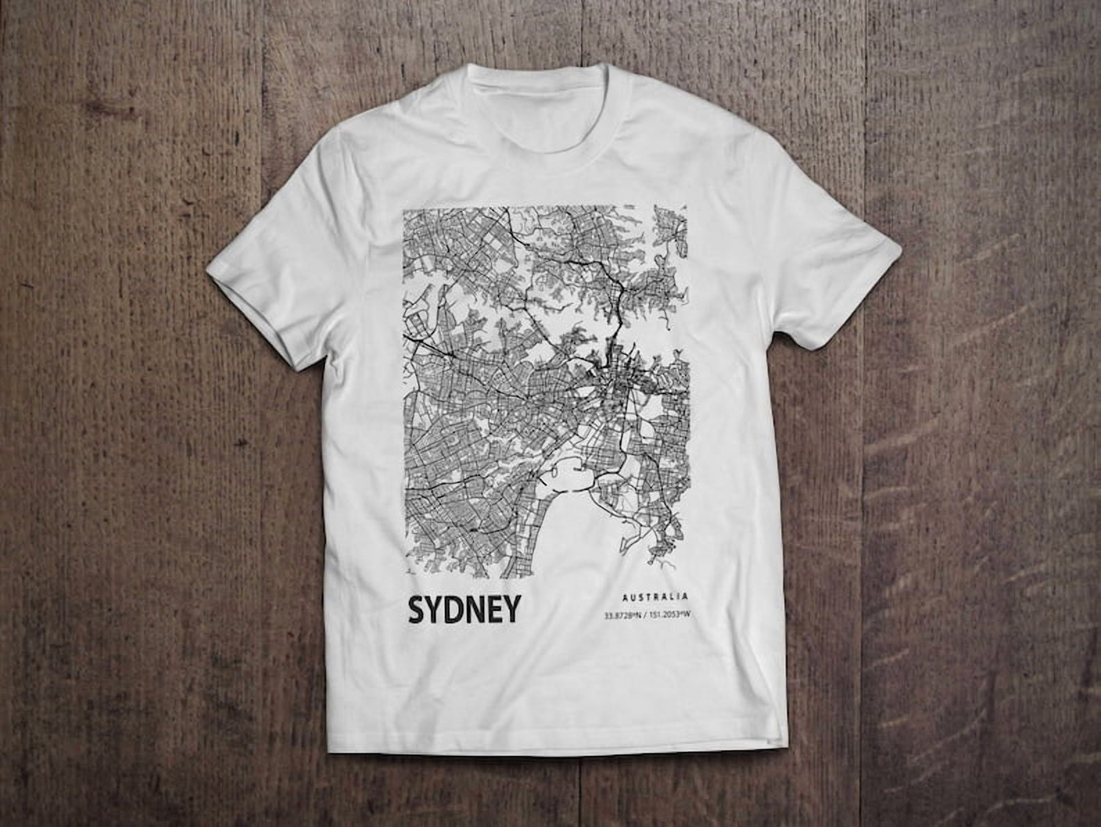 Sydney Australia Blueprint City Map Coordinates / Heavyweight cotton ...