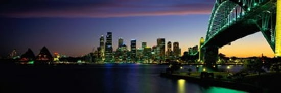 Sydney Australia Canvas Art - Panoramic Images (36 x 12)