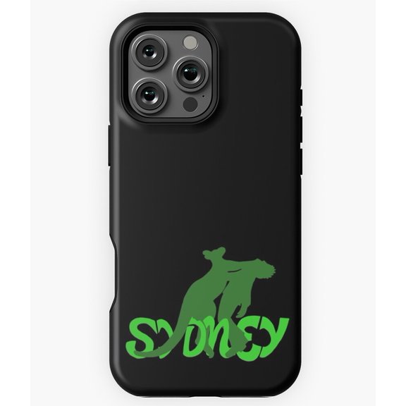 Sydney Boxing Kangaroo Green Australia Phone Case for iPhone 16 15 14 13 12 11 Pro Max