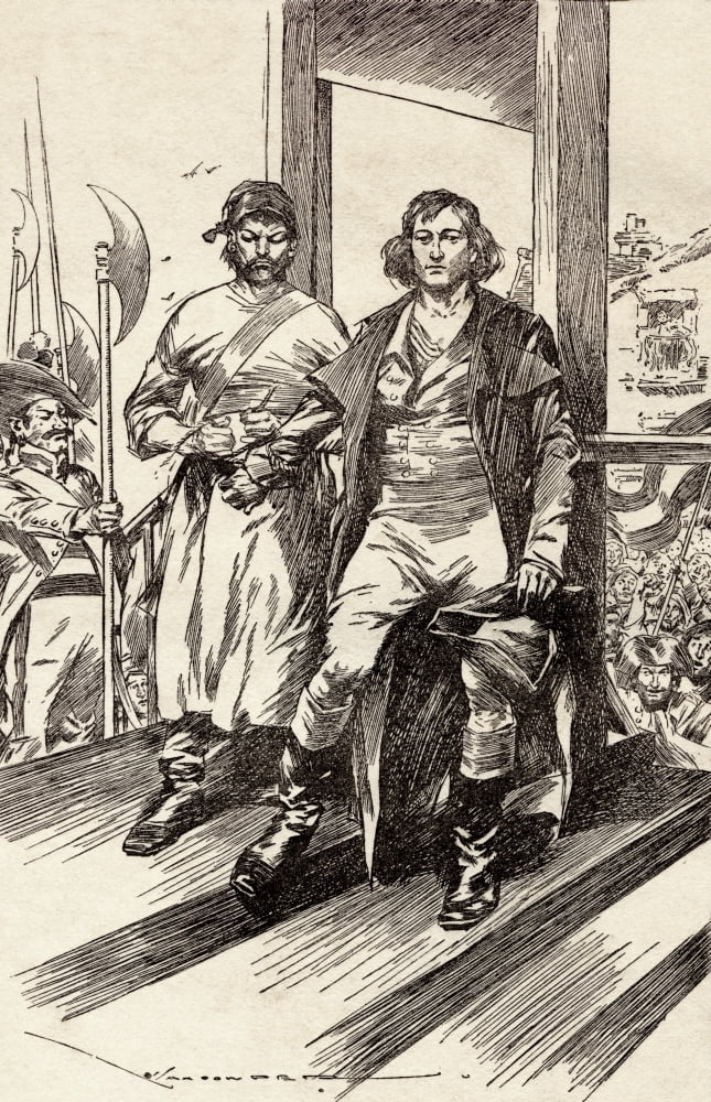 Sydney Carton About To Be Guillotined It Is A Far Far Better Thing That I Do From A Tale Of Two Cities By Charles Dickens Published London 1903 Canvas Art - Ken Welsh Design Pics (24 x 36)