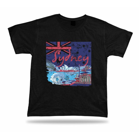 Sydney City Flag Buildings Symbolism vector awesome t shirt tee modern textile