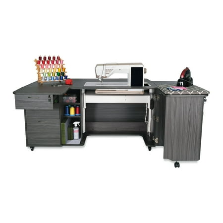 Kangaroo Kabinets Sydney Dual Rail Electric Sewing Cabinet - Gray