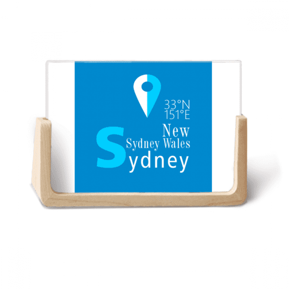 Sydney Geography Coordinates Trave Photo Wooden Photo Frame Tabletop Display