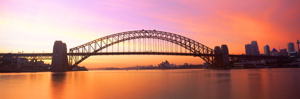 Sydney Harbor Bridge Sydney New South Wales Australia Canvas Art - Panoramic Images (36 x 12)