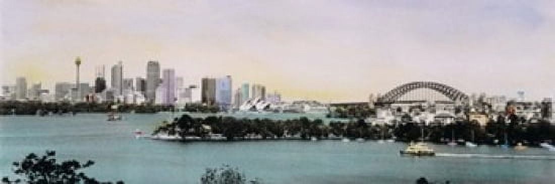 Sydney Harbor New South Wales United Kingdom Australia Canvas Art - Panoramic Images (18 x 6)
