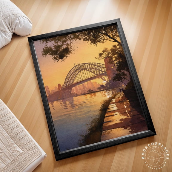 Sydney Harbour Australia Sunset Home Decor
