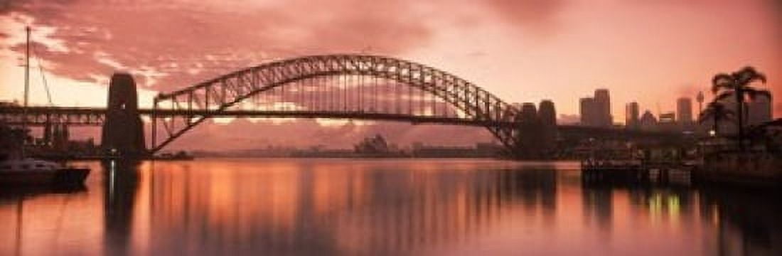 Sydney Harbour Bridge with the Sydney Opera House in the background Sydney Harbor Sydney New South Wales Australia Canvas Art - Panoramic Images (18 x 6)