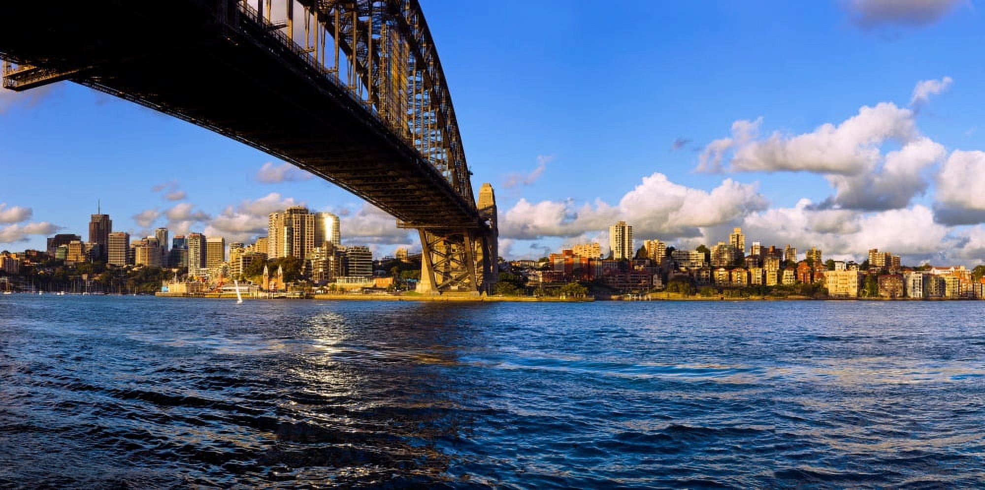 Sydney Harbour Bridge with city at waterfront Sydney New South Wales Australia Canvas Art - Panoramic Images (27 x 9)