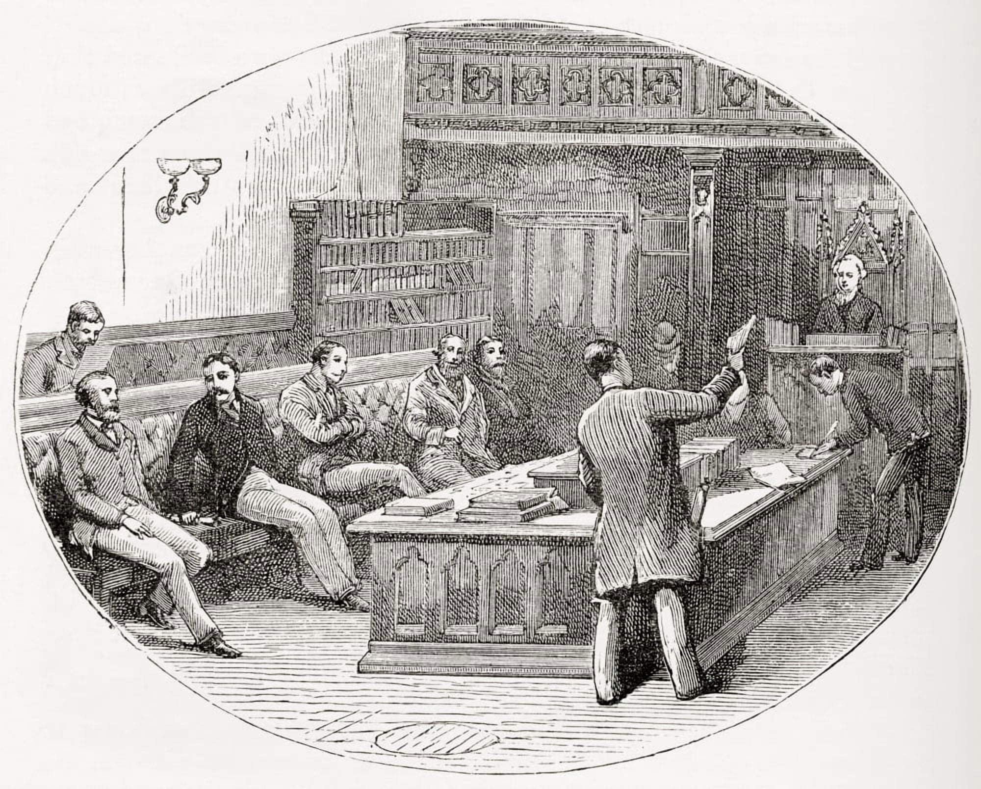 The Sydney House Of Assembly Australia In The 19Th Century From The Worlds Inhabitants By GT Bettany Published 1888 Canvas Art - Ken Welsh Design Pics (32 x 26)
