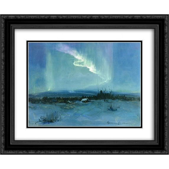 Sydney Laurence 2x Matted 24x20 Black Ornate Framed Art Print 'Northern Lights'