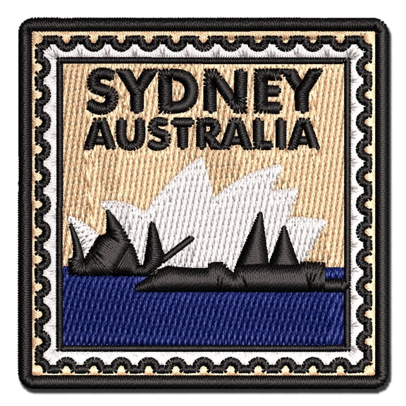 Sydney Opera House Australia Destination Travel Applique Multi-Color Embroidered Iron-On Patch - 3 Inch Medium