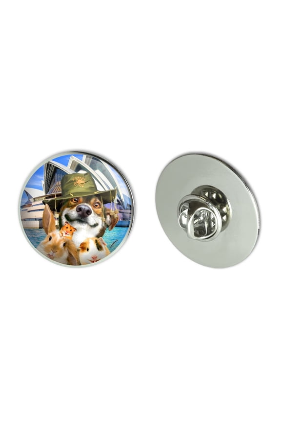 Sydney Opera House Australia Dog Rabbit Guinea Pig Metal 1.1" Tie Tack Hat Lapel Pin Pinback