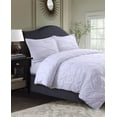thumbnail image 1 of Sydney Pintuck Oversized Duvet Cover Set Queen White, 1 of 5