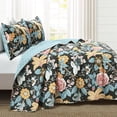 thumbnail image 1 of Sydney Quilt Black/Blue 3Pc Set King, 1 of 11