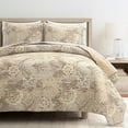 thumbnail image 1 of Sydney Reversible Cotton Quilt Neutral 3Pc Set Full/Queen, 1 of 11