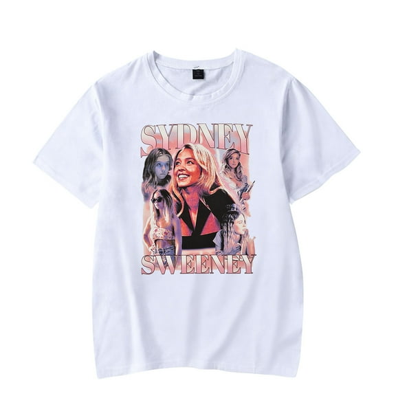 Sydney Sweeney 2025 T-Shirts Merch Women Clothes Trend Casual Short Sleeve Top