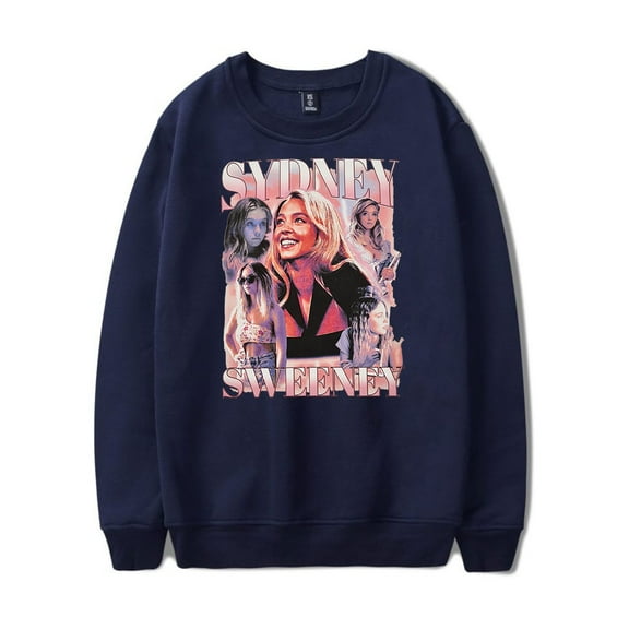 Sydney Sweeney 2025 crew neck sweatshirt Merch Long sleeve Fashion Casual Hooded Sweatshirts