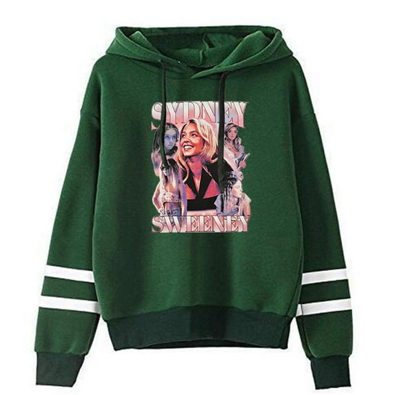 Sydney Sweeney Hoodies Vintage Pocketless Sweatshirts Hip Hop Pullover Fashion Clothing