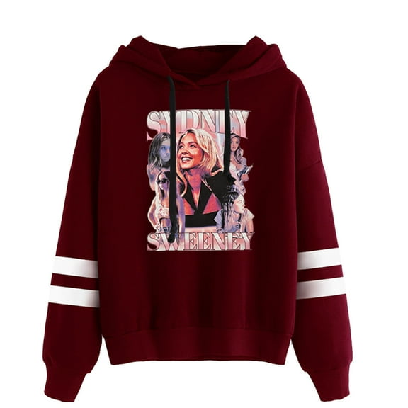 Sydney Sweeney Hoodies Vintage Pocketless Sweatshirts Hip Hop Pullover Fashion Clothing