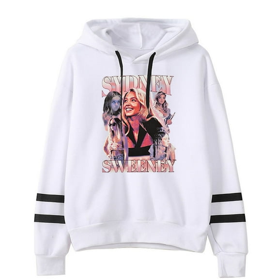 Sydney Sweeney Hoodies Vintage Pocketless Sweatshirts Hip Hop Pullover Fashion Clothing
