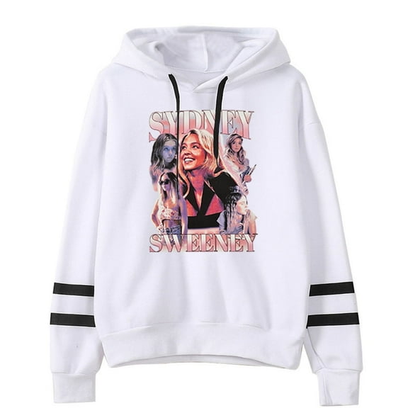 Sydney Sweeney Merch Hoodies Vintage Printed Sweatshirts Men's And Women's Casual Streetwear