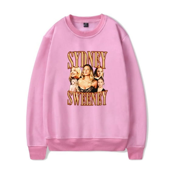 Sydney Sweeney Merch Long Sleeve New Print Pullover Sweatshirt Men And Women Casual Street Wear