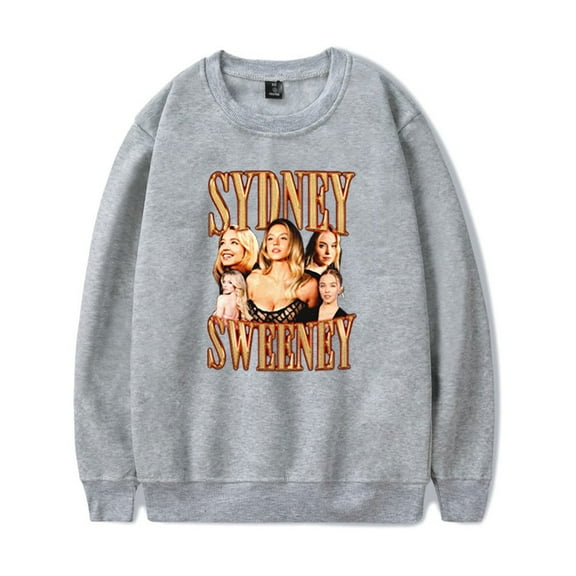 Sydney Sweeney Merch Long Sleeve New Print Pullover Sweatshirt Men And Women Casual Street Wear