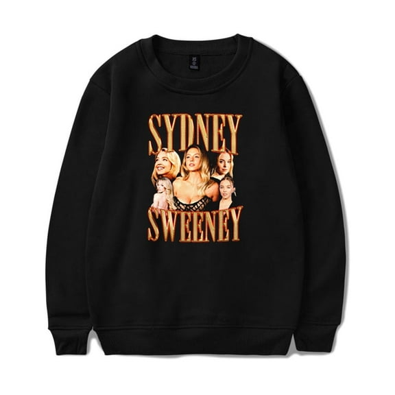 Sydney Sweeney Merch Long Sleeve New Print Pullover Sweatshirt Men And Women Casual Street Wear