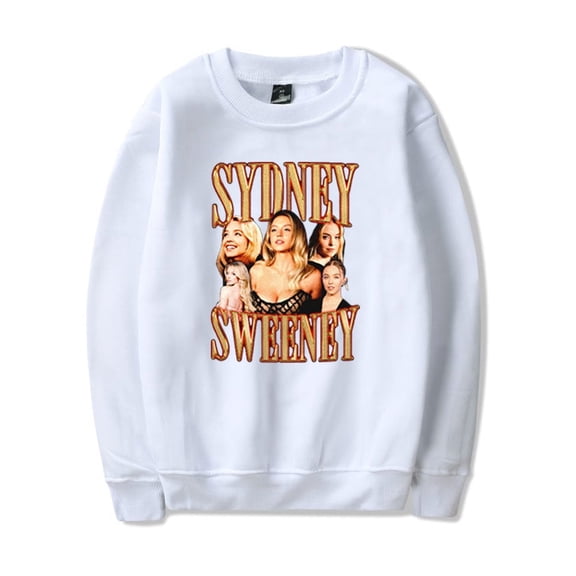 Sydney Sweeney Merch Long Sleeve New Print Pullover Sweatshirt Men And Women Casual Street Wear