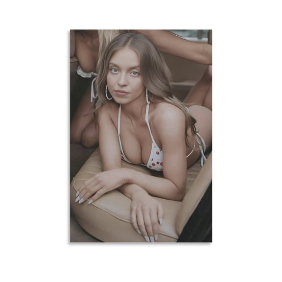 Sydney Sweeney Sexy Artworks Canvas Poster Room Aesthetic Wall Art Prints Home Modern Decor Gifts 20x30inch(50x75cm)