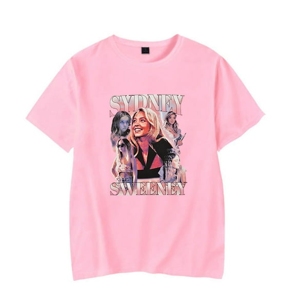 Sydney Sweeney T-shirt Casual Short Sleeve Harajuku Tee Unisex Crewneck Hip Hop Top