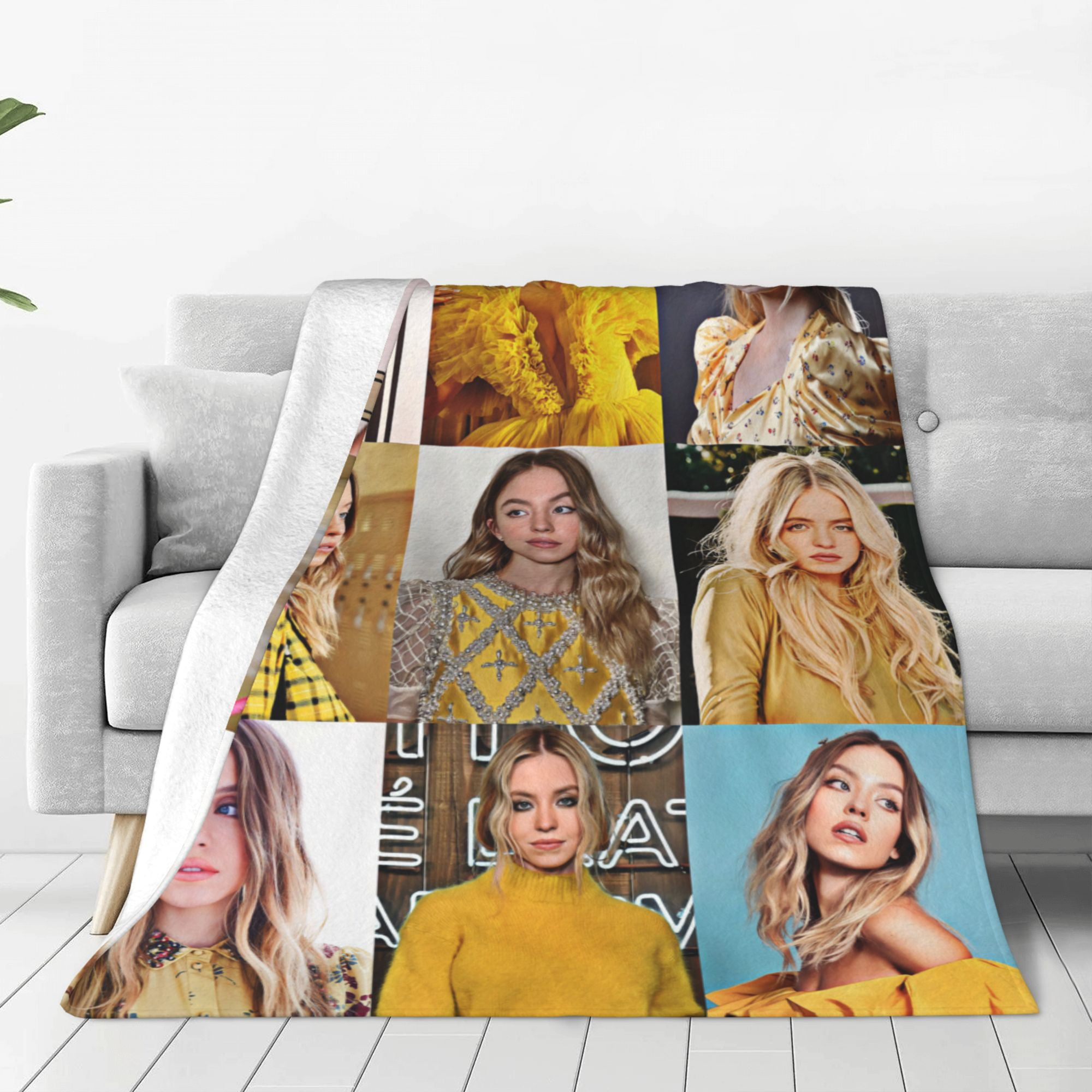 Sydney Sweeney Throw Blanket Soft Plush Travel Blanket For Bedroom
