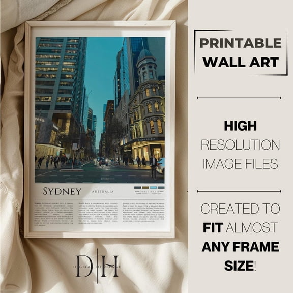 Sydney Travel Photo Poster: Australia Wall Art, Unframed Poster Size 24x36