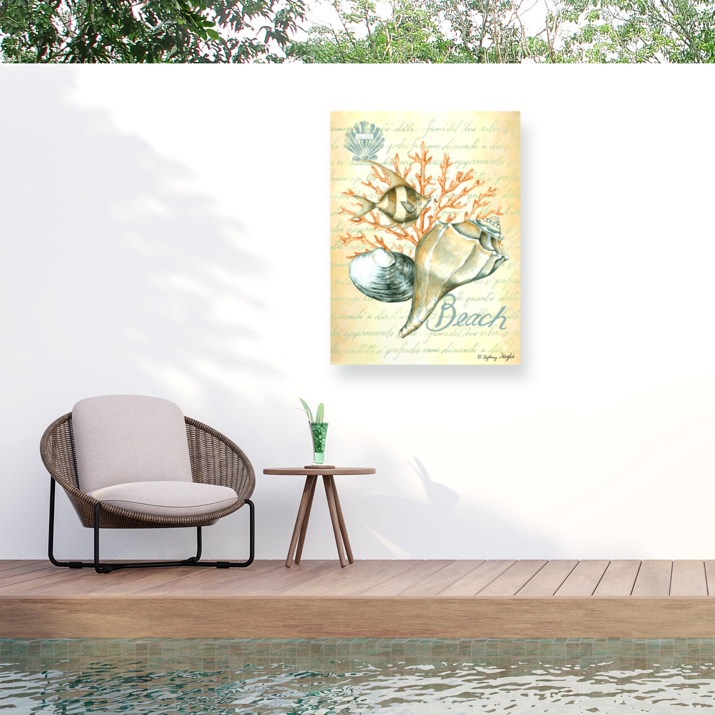Sydney Wright 'Under The Sea Nautical I' Outdoor Canvas 19x14
