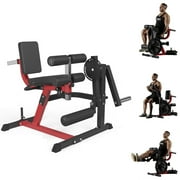 Syedee 3 IN 1Leg Extension and Curl Machine, 450 lbs Adjustable Leg Curl with Plate Loaded, Leg Extender for Home Gym