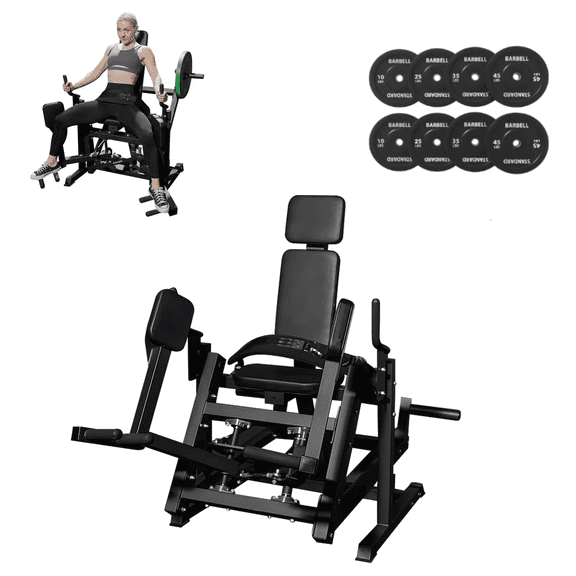 Syedee 3D Hip Abductor Machine with Hip Thrust Function, Incline Hip Abduction Machine with 2 Starting Positions, Glute Exericse Machine with 230 LBS Weight Plates