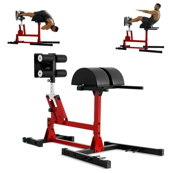 Syedee Adjustable Glute Ham Developer Machine(GHD), Hyperextension Machine with Band Pegs, Resistance Method by Body Weight,Workout Fitness Machine