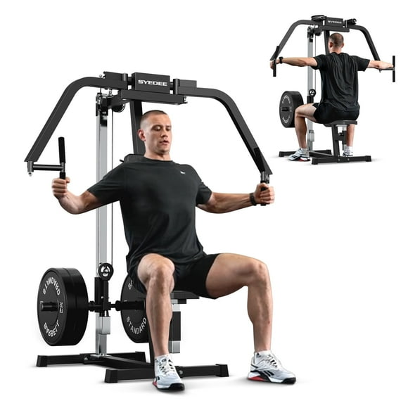 Syedee Chest Fly and Reverse Delt Machine, 400 LBS Upper Body Specialty Machine,Plate-Loaded PEC Fly Machine for Pectoral and Rear Deltoid for Home Gym