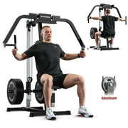 Syedee Chest Fly & Reverse Delt Machine, Plate-Loaded Pec Deck, 400 LBS Upper Body Specialty Machine, 4-Level Seat, 21 Ratio, Aluminum Pulleys, Compact Home Gym