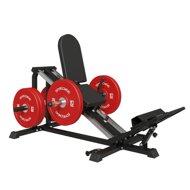 Syedee Compact Leg Sled Machine, 900lbs Capacity, Weightlifting Equipment, Hack Squat & Calf
