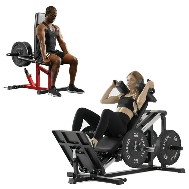 Syedee Compact Leg Sled Machine with Seated Dip Machine Combo, Leg ...